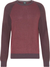 Hugo Boss Men's Dairon Wool Crew Neck Sweater, Red1