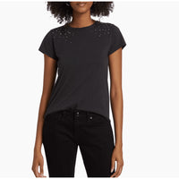 rag & bone Women's Ombre Stud Tee, Black2