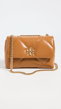 Tory Burch Women's Kira Diamond Quilt Small Shoulder Bag, Tan2