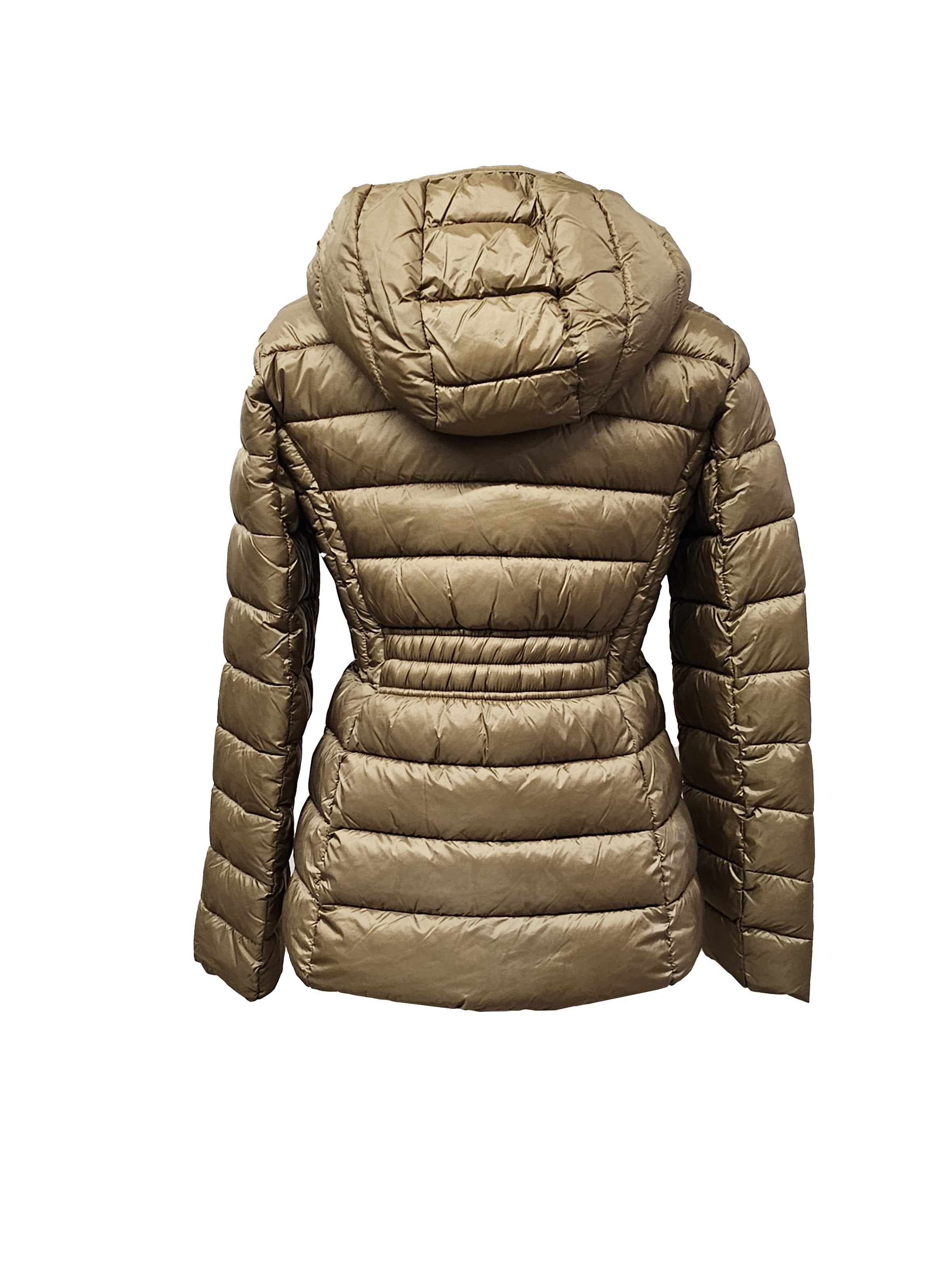 Michael Michael Kors Women's Hooded Packable Jacket, Dark Camel, L3