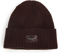 rag & bone Women's Blake Beanie, Chocolate Brown1