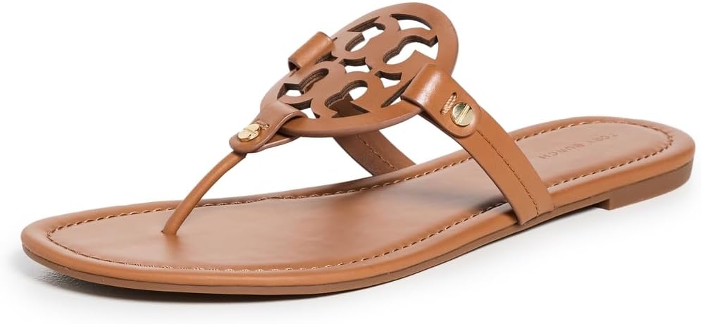 Tory Burch Women's Miller Flip Flops, Vintage Vachetta, 101