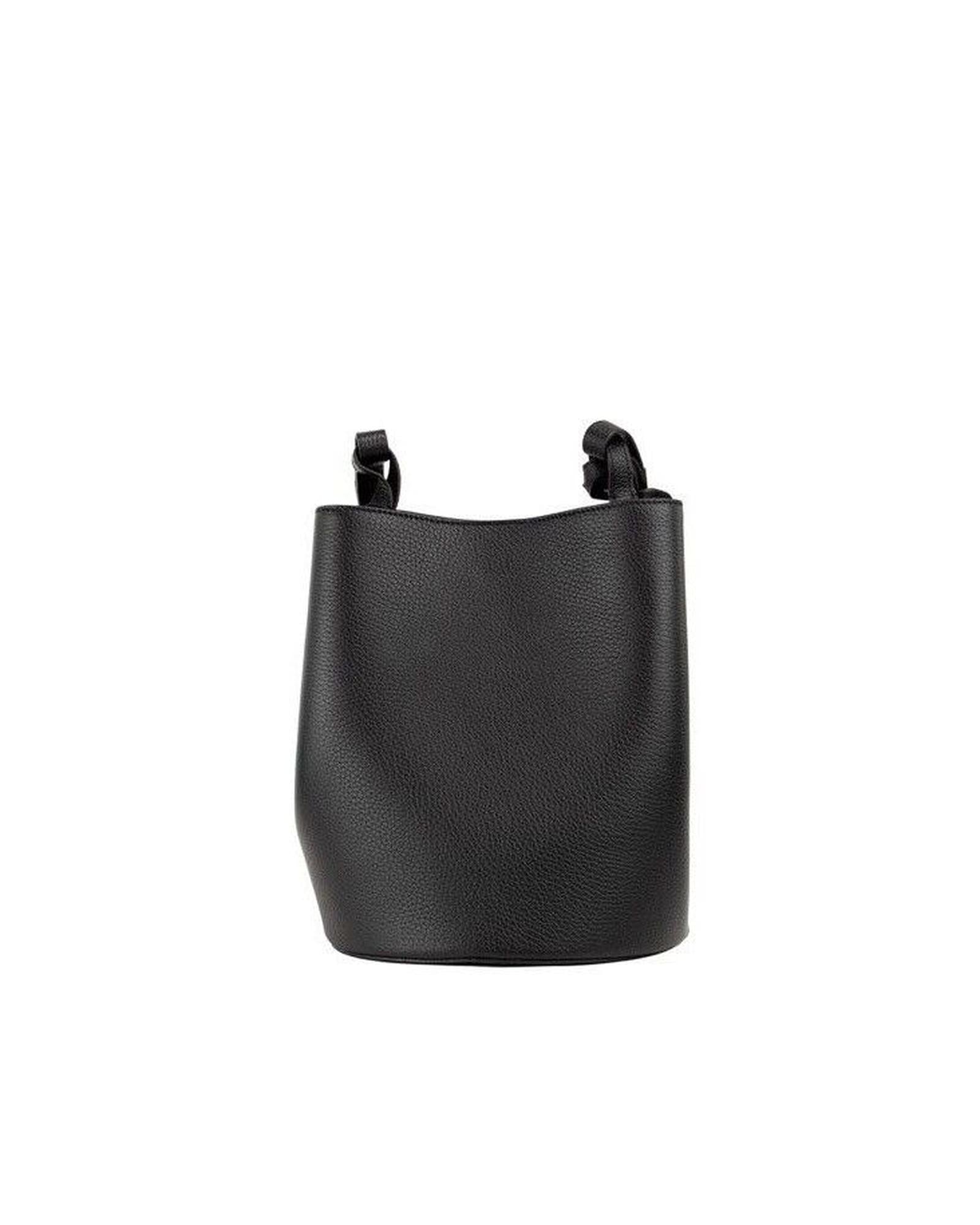 Burberry  Small Leather Bucket Bag Black