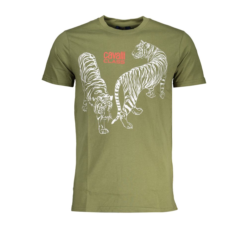 Cavalli Class Green Cotton Men's T-Shirt