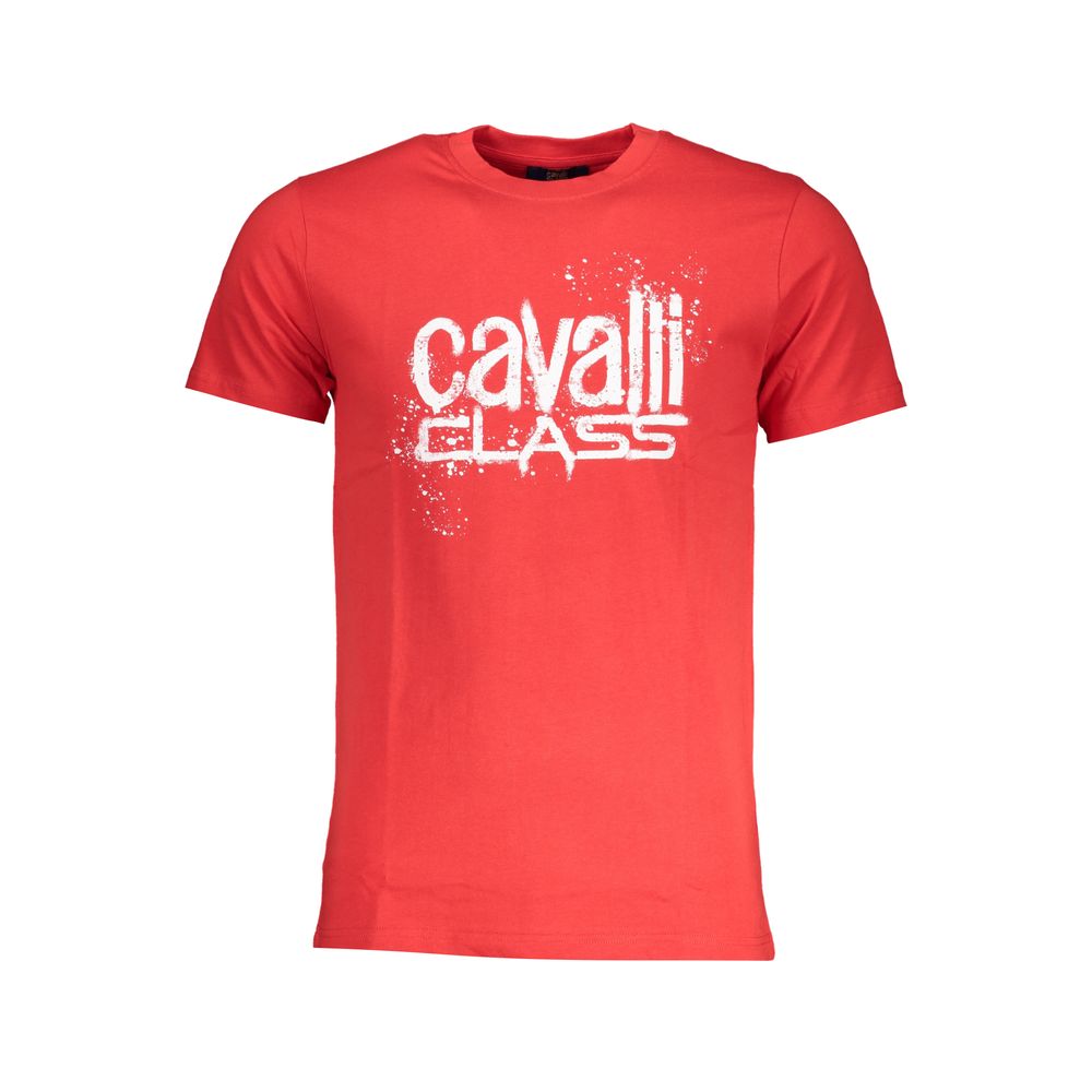 Cavalli Class Red Cotton Men's T-Shirt