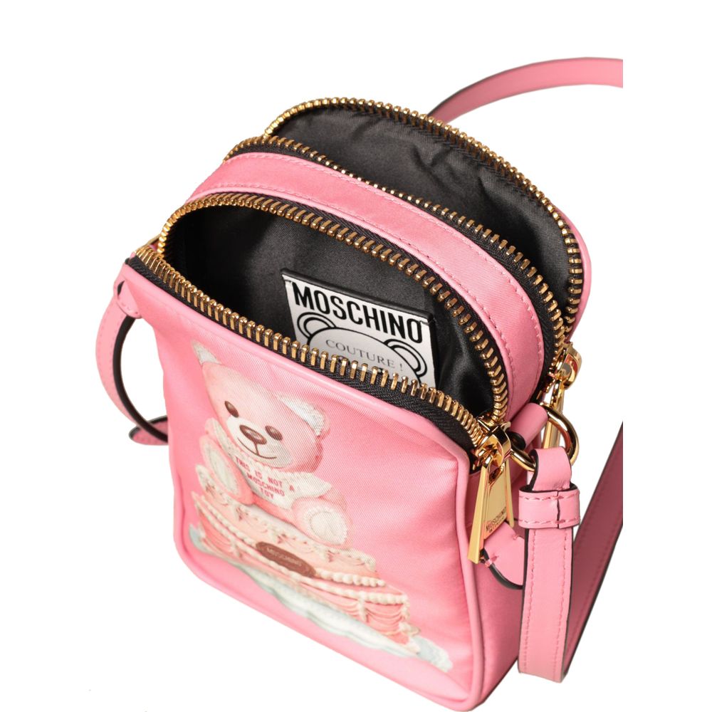 Moschino Couture Pink Nylon Crossbody Women's Bag