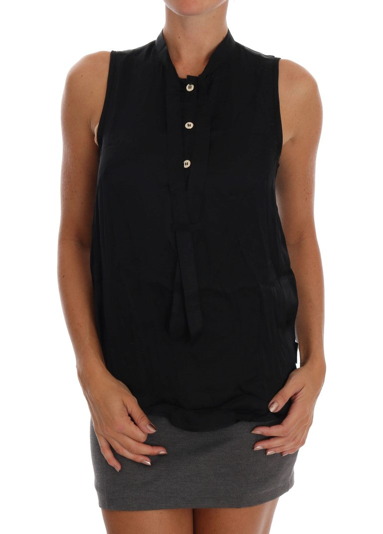 Versace Jeans Chic Sleeveless Black Shirt Women's Blouse