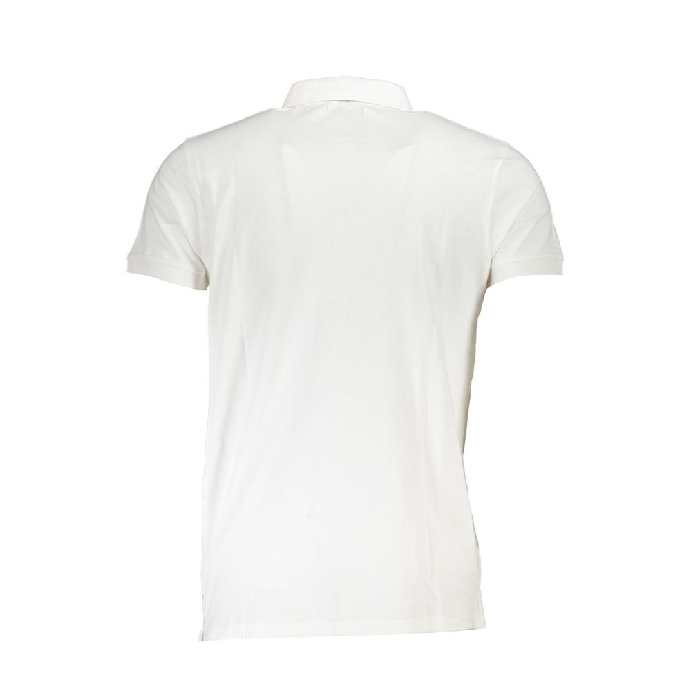 Cavalli Class White Cotton Polo Men's Shirt