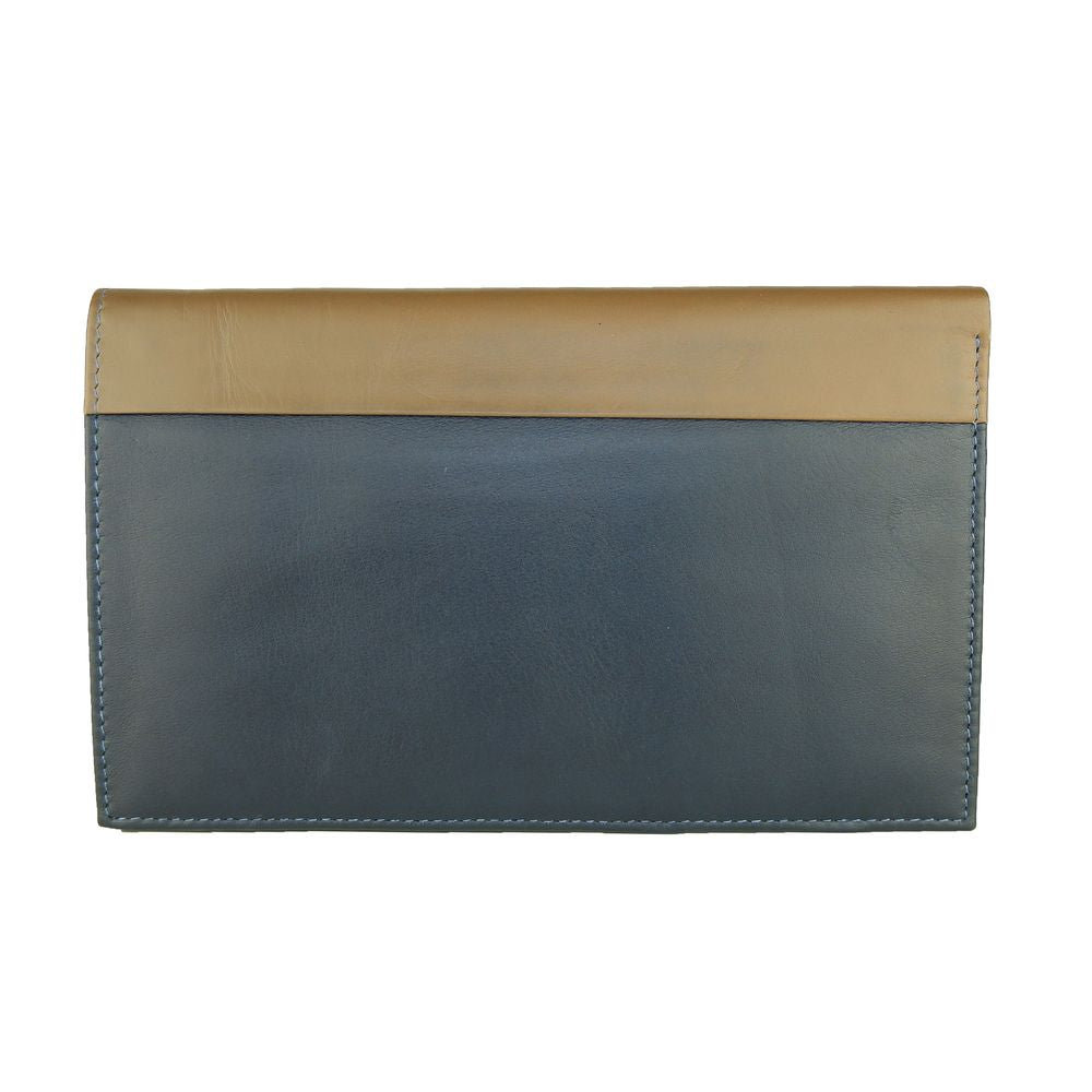 Cavalli Class Blue Leather Men Men's Wallet