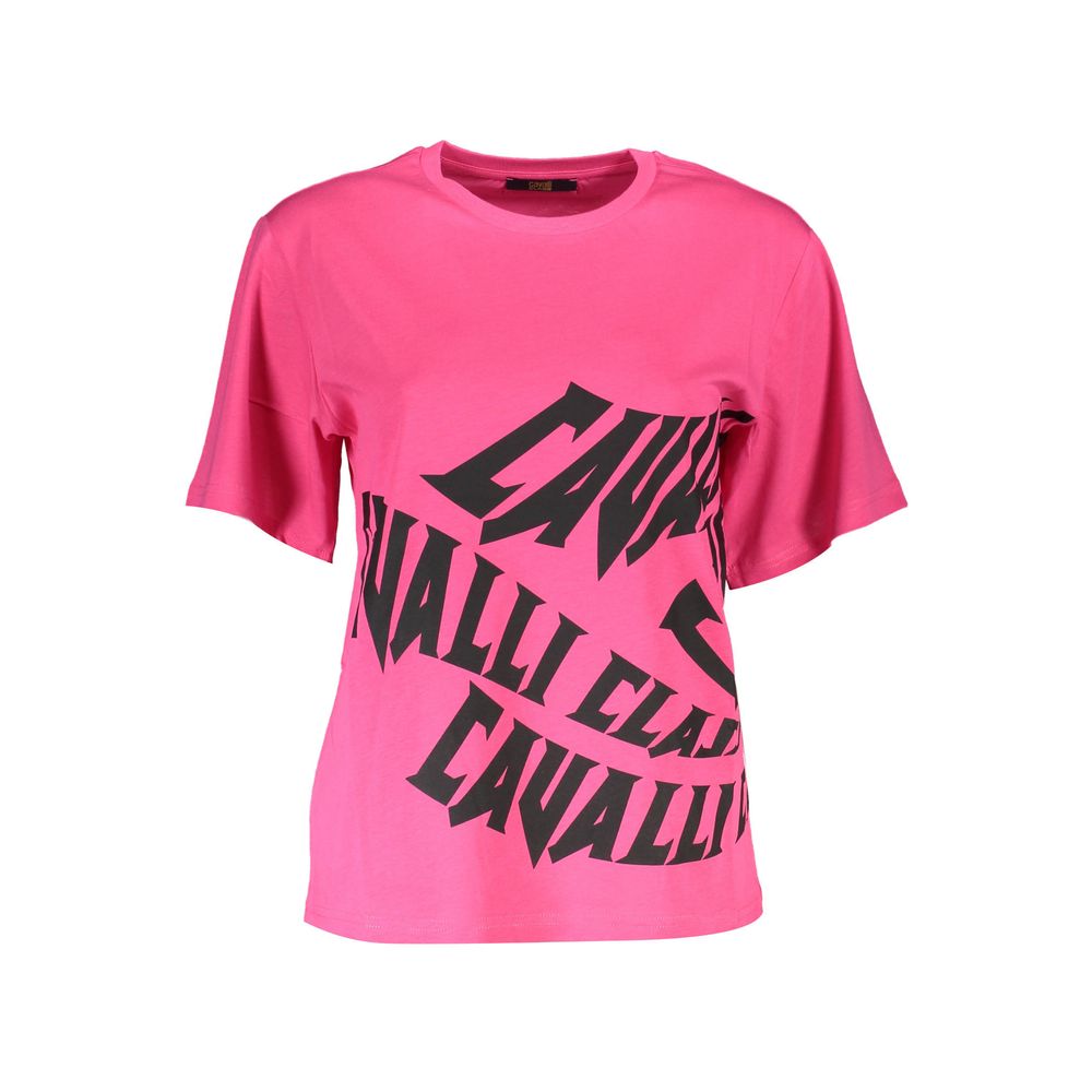 Cavalli Class Pink Cotton Women Women's T-Shirt