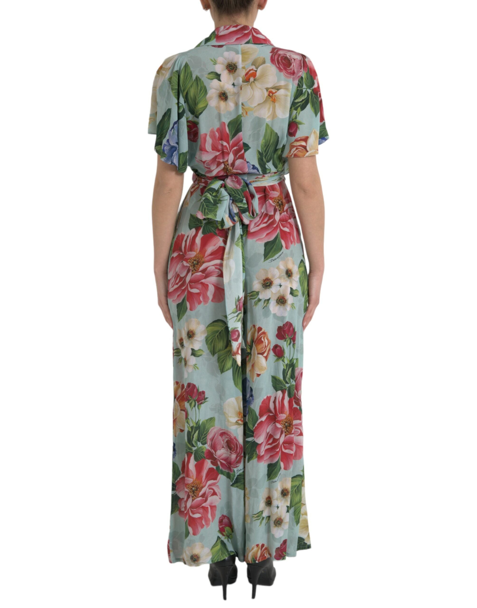 Dolce & Gabbana Elegant Floral Silk Crepe Women's Jumpsuit