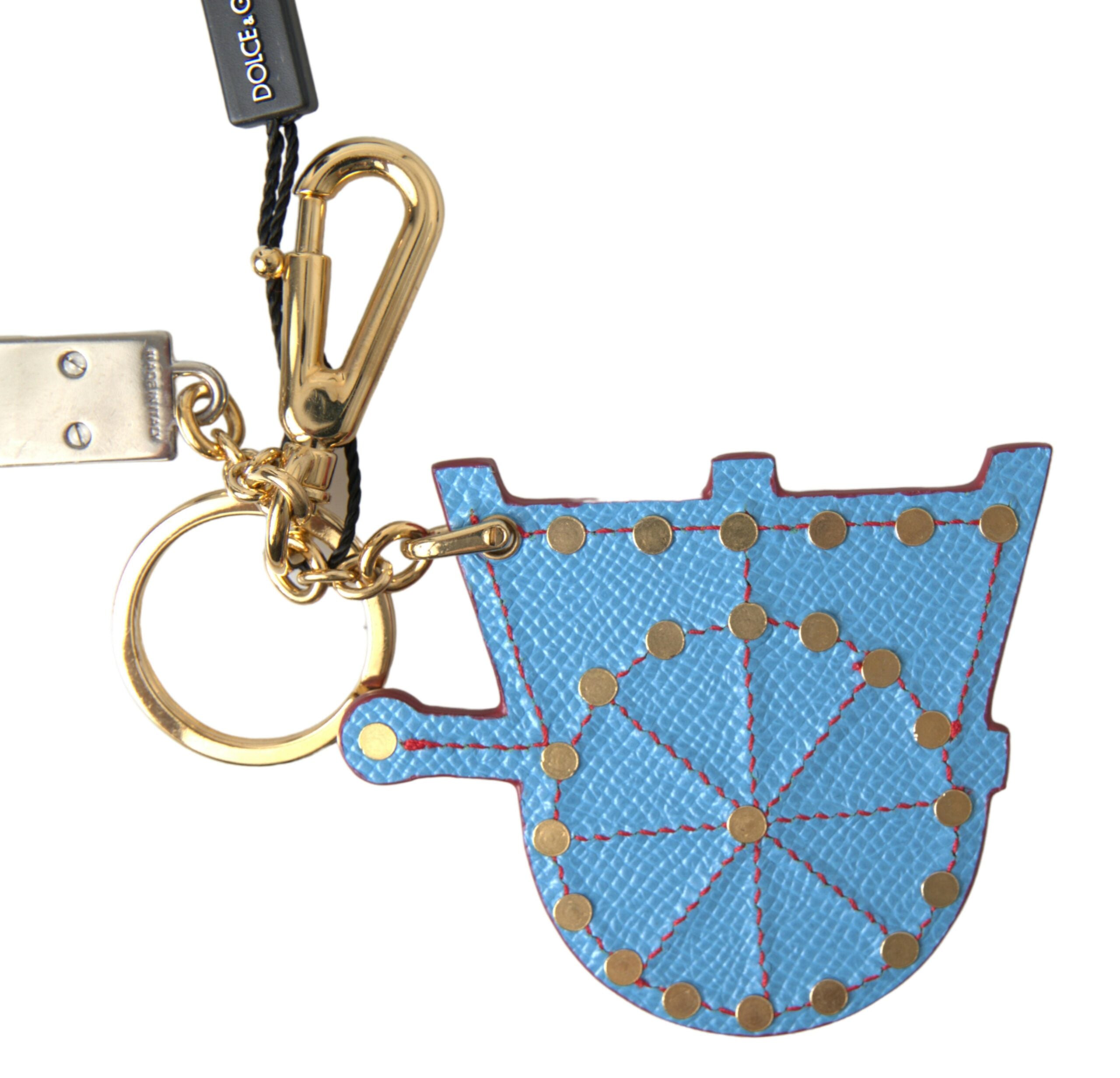 Dolce & Gabbana Elegant Multicolor Keychain with Gold Women's Accents