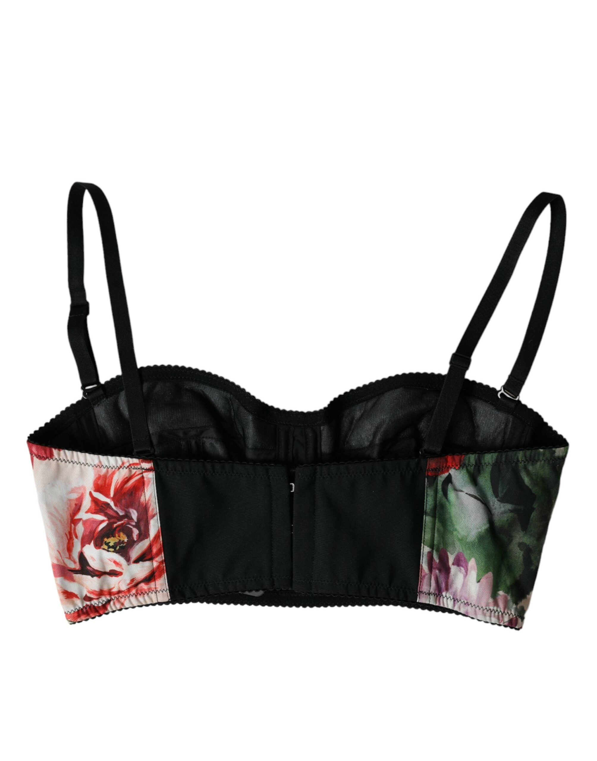 Dolce & Gabbana Multicolor Floral Bustier Crop Women's Top