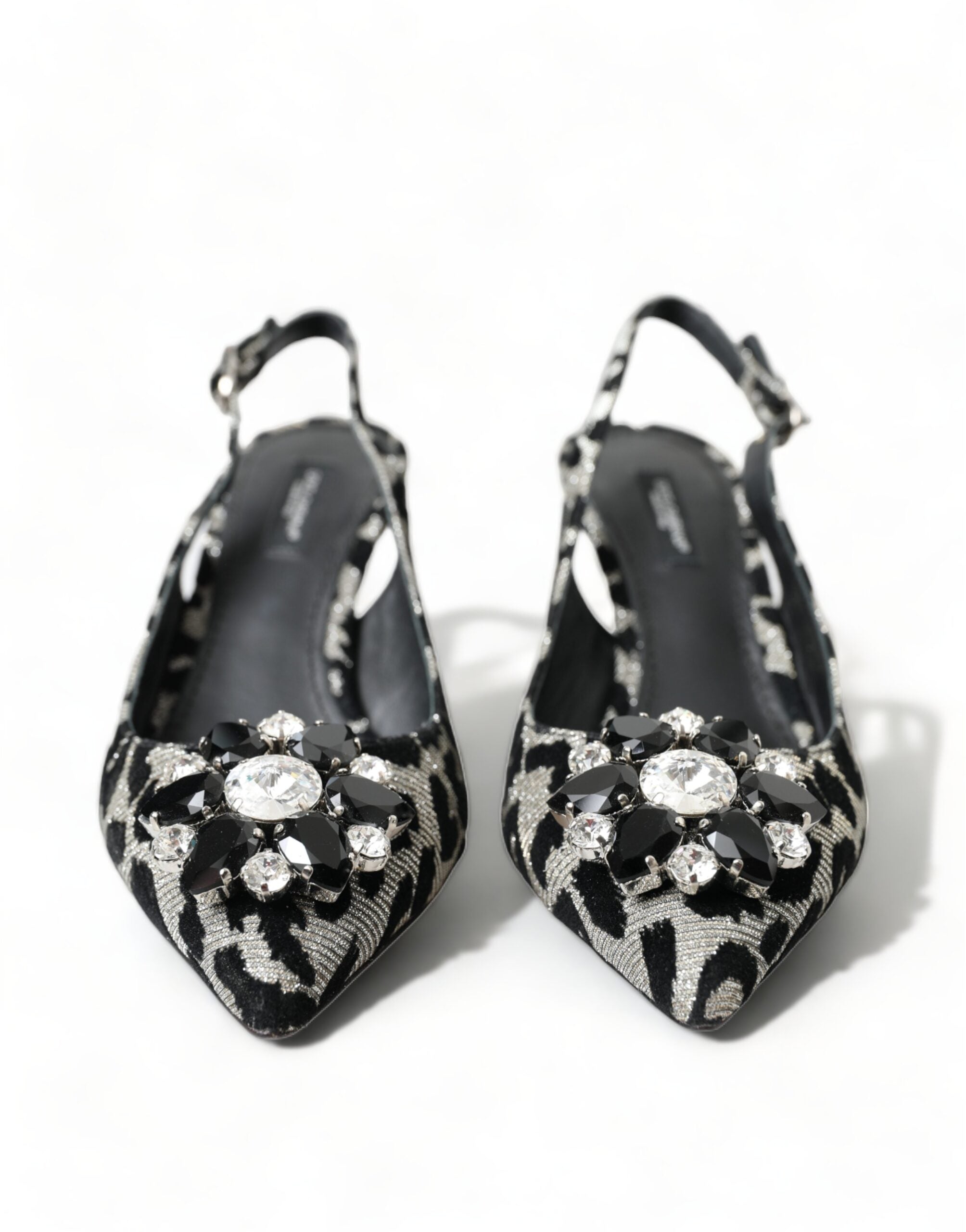 Dolce & Gabbana Crystal Leopard Slingback Heels Women's Pumps