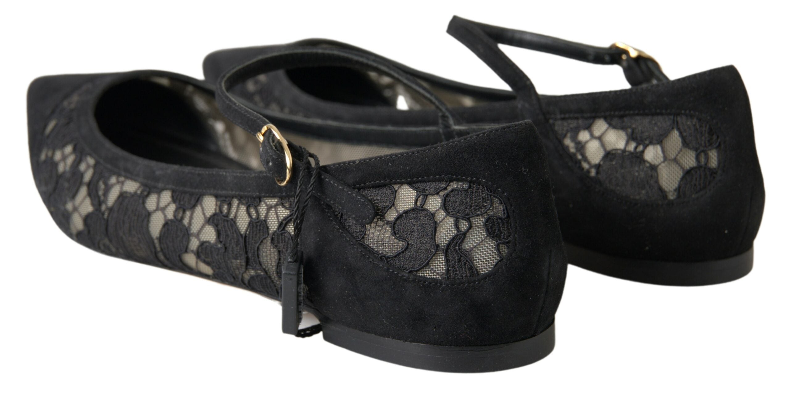 Dolce & Gabbana Elegant Black Lace Women's Flats