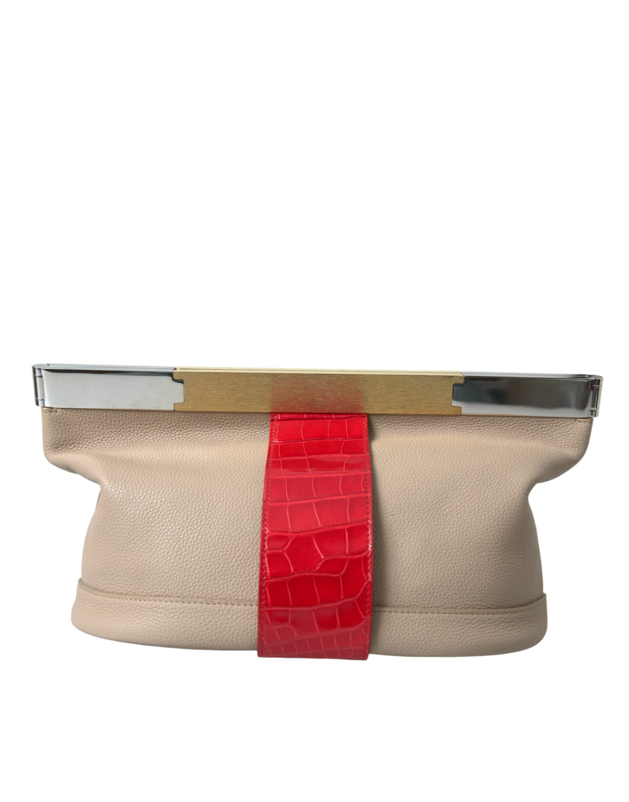 Balenciaga Two Tone Exotic Leather Women's Clutch