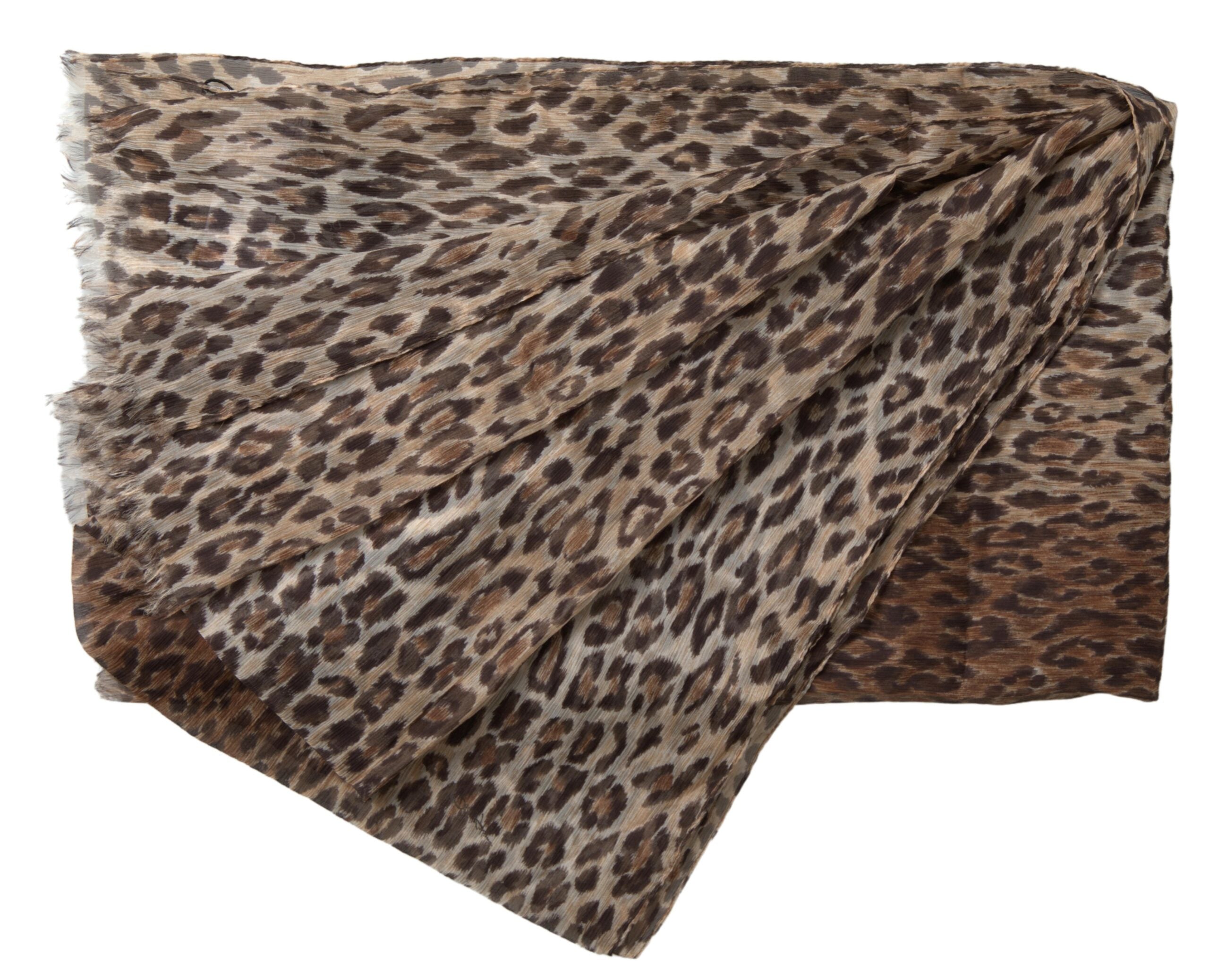 Dolce & Gabbana Elegant Silk Neck Wrap Scarf in Luxurious Women's Brown