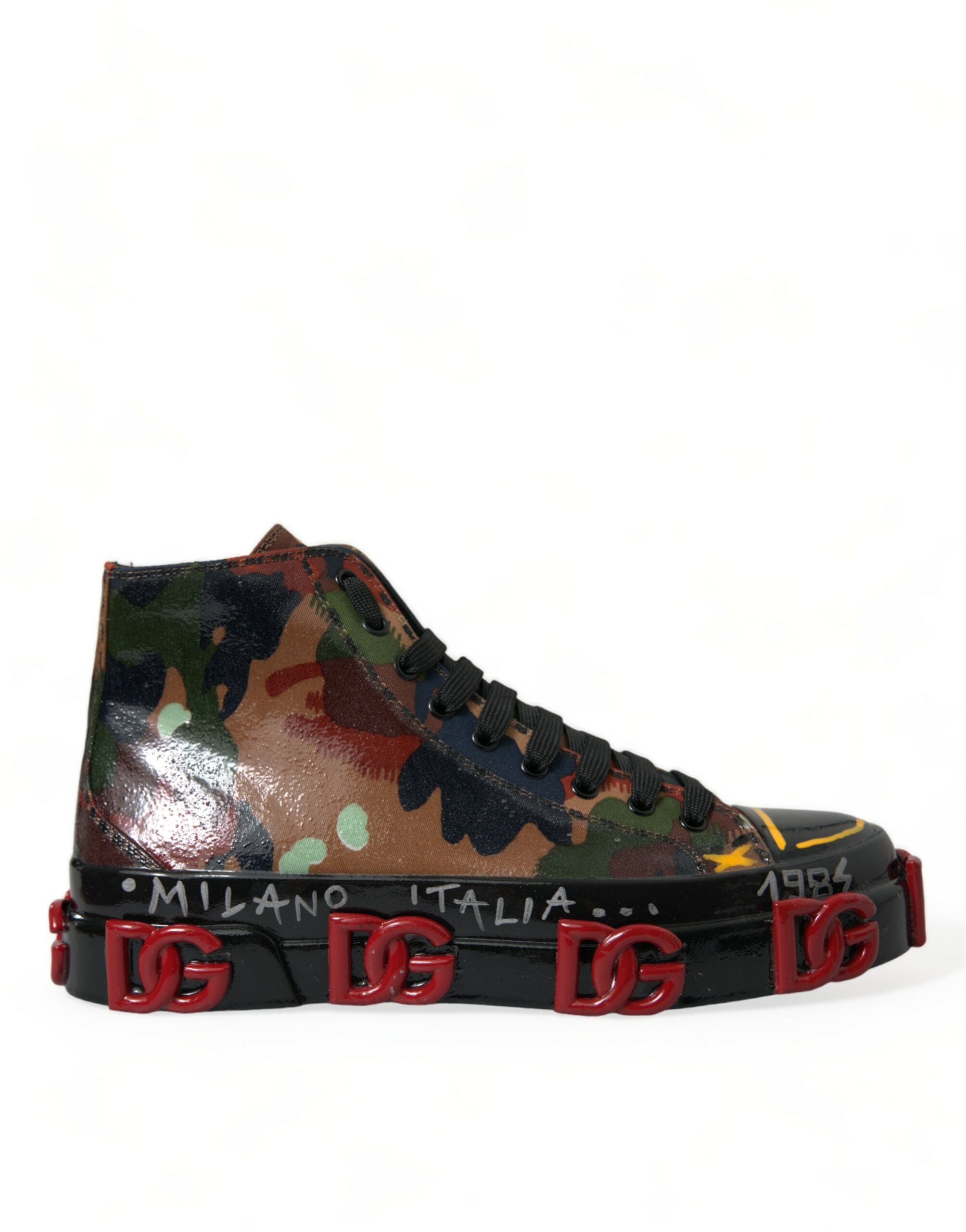 Dolce & Gabbana Chic Multicolor High-Top Men's Sneakers