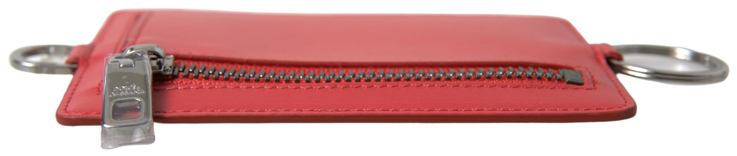 Dolce & Gabbana Elegant Red Leather Lanyard Card Men's Holder