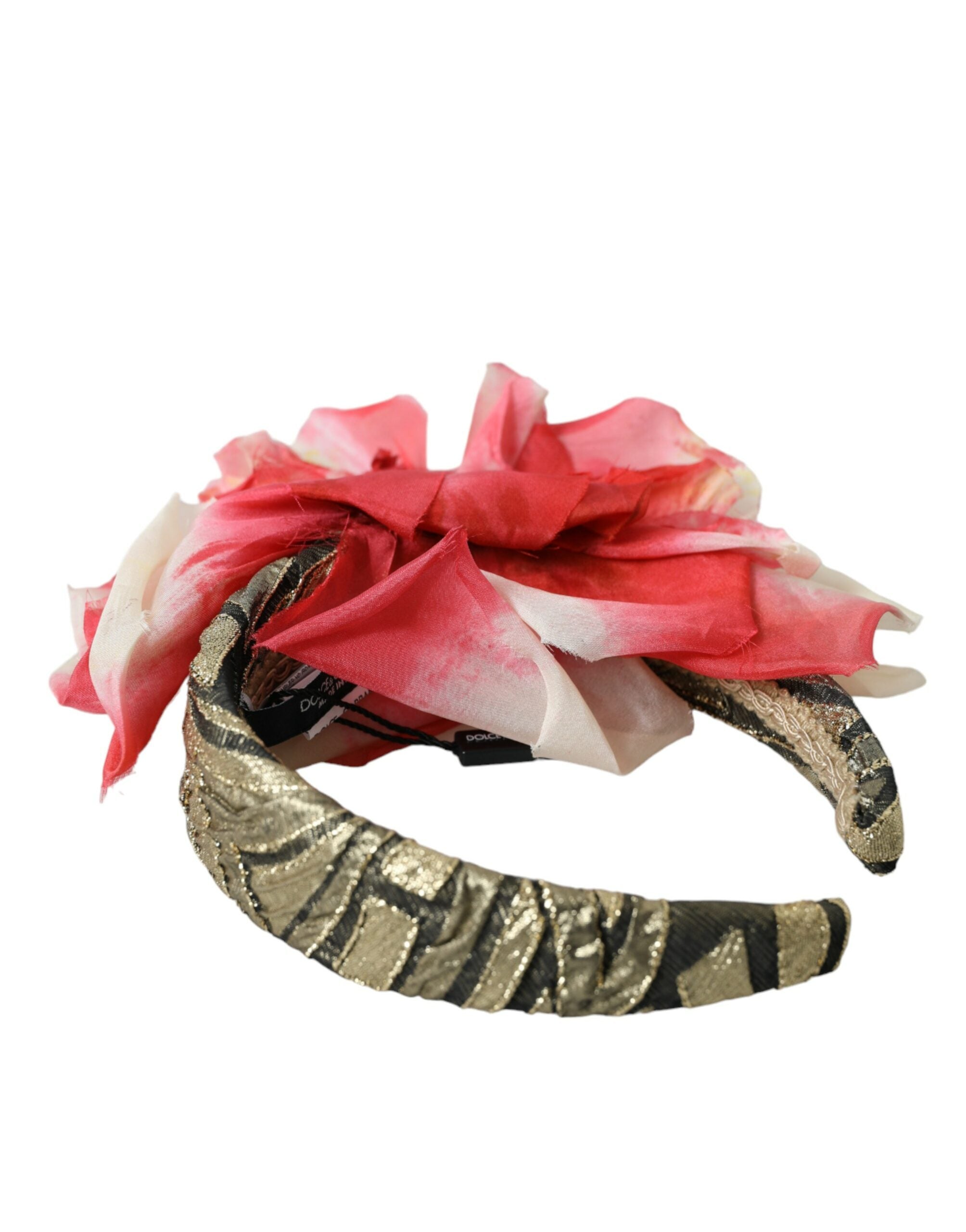 Dolce & Gabbana Multicolor Floral Applique Silk Women Headband Women's Diadem