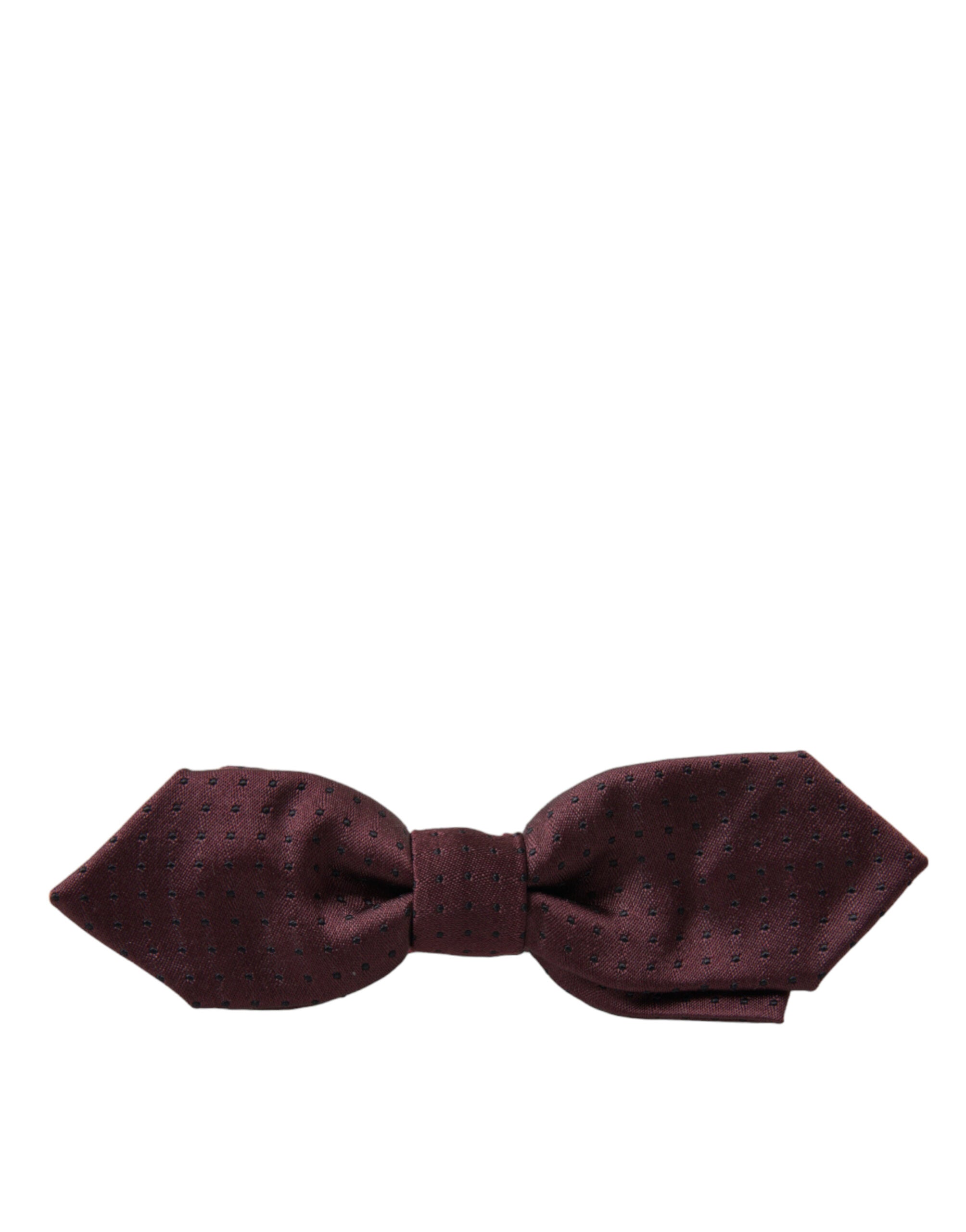 Dolce & Gabbana Elegant Bordeaux Silk Bow Men's Tie