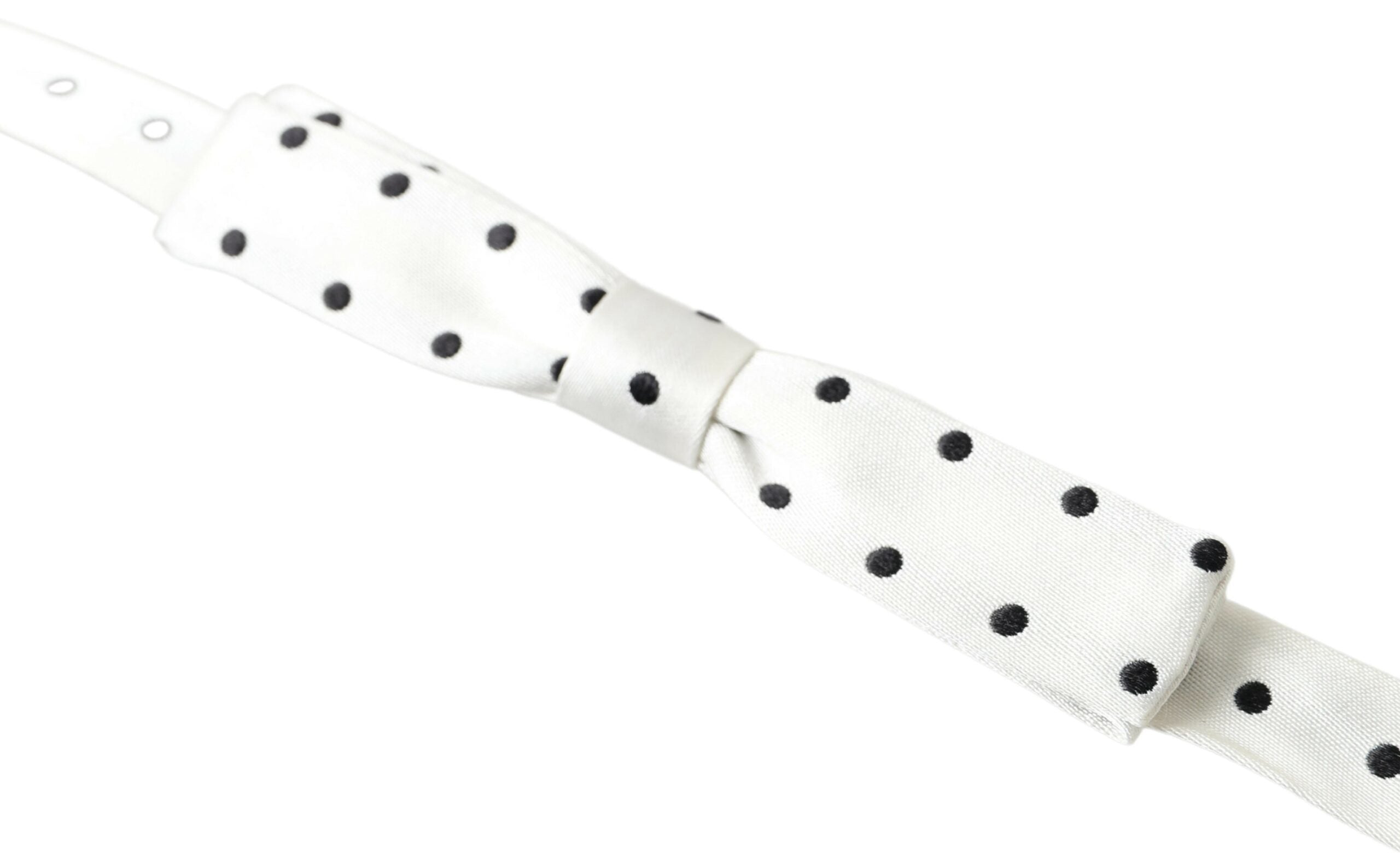 Dolce & Gabbana Stylish Polka Dot Silk Bow Men's Tie