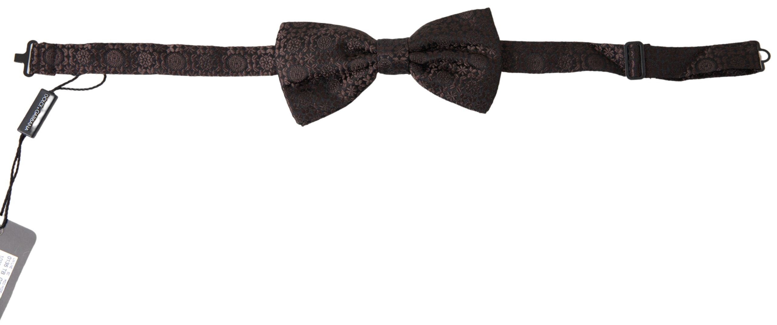 Dolce & Gabbana Elegant Silk Brown Bow Men's Tie