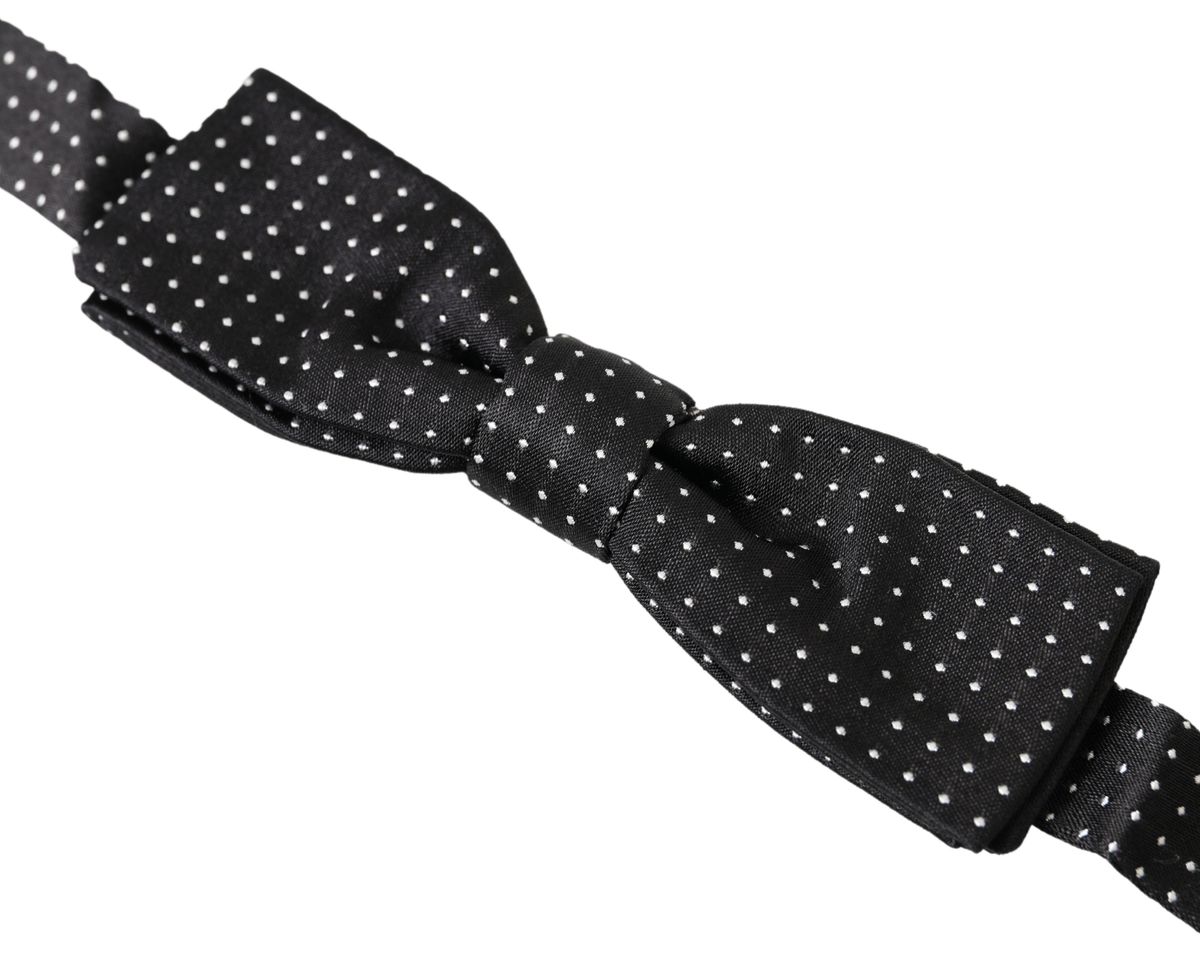 Dolce & Gabbana Elegant Silk Black Bow Men's Tie