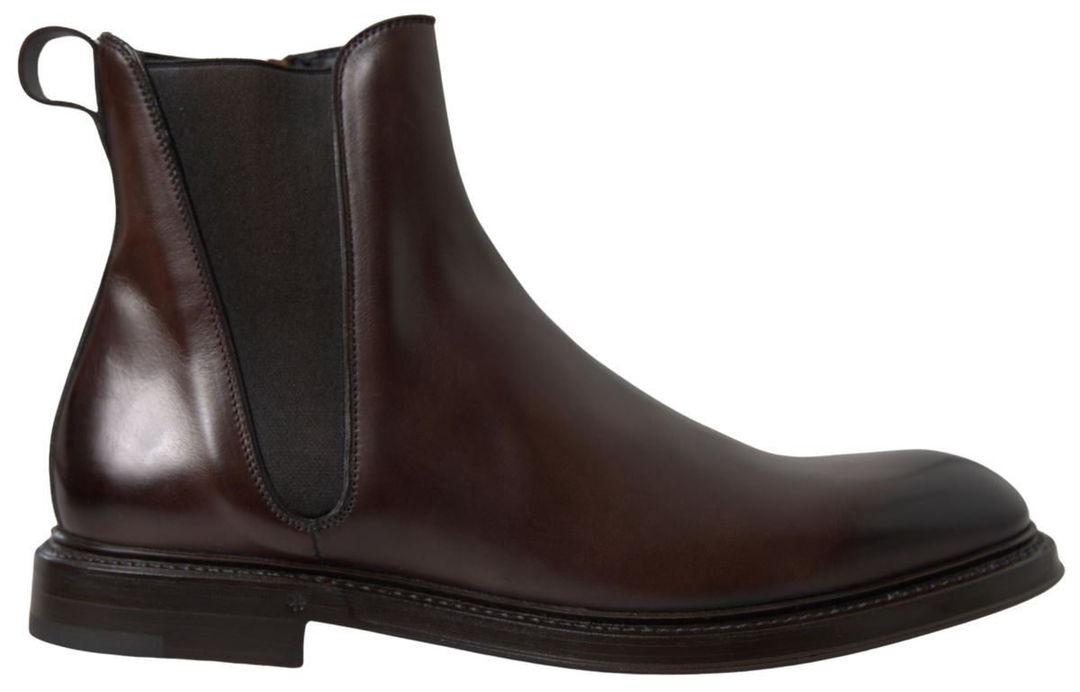 Dolce & Gabbana Elegant Leather Chelsea Men's Boots