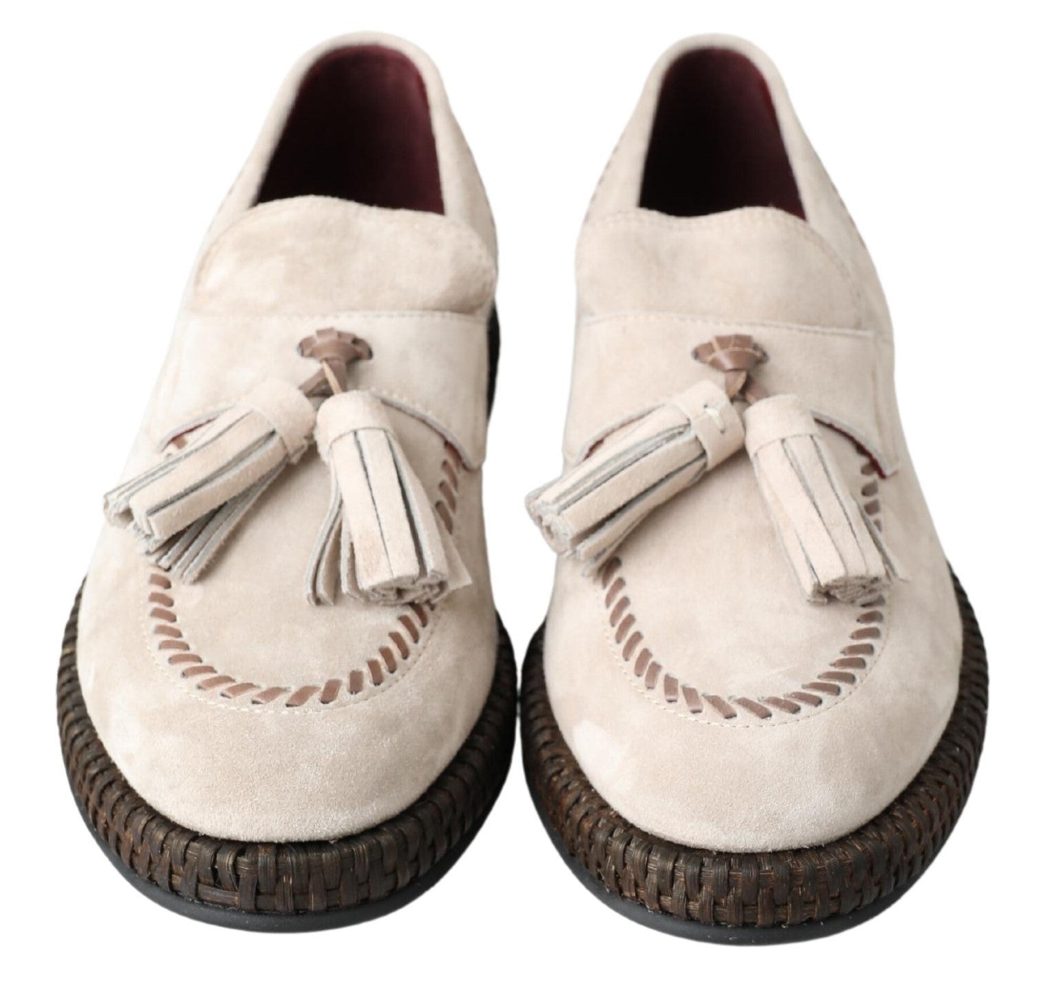 Dolce & Gabbana Elegant Ivory Leather Men's Espadrilles