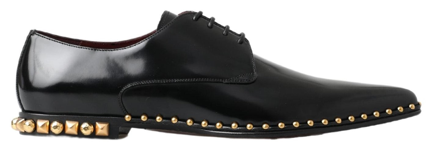 Dolce & Gabbana Elegant Studded Derby Formal Men's Shoes