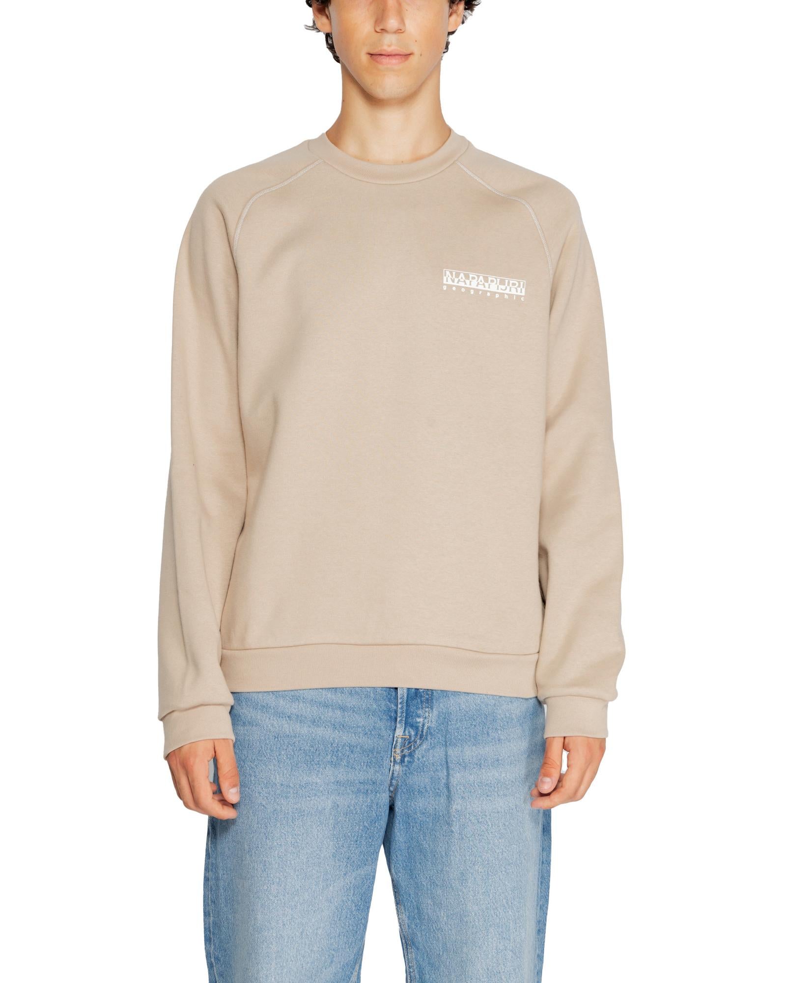 Napapijri Beige Print Long Sleeve Sweatshirt1