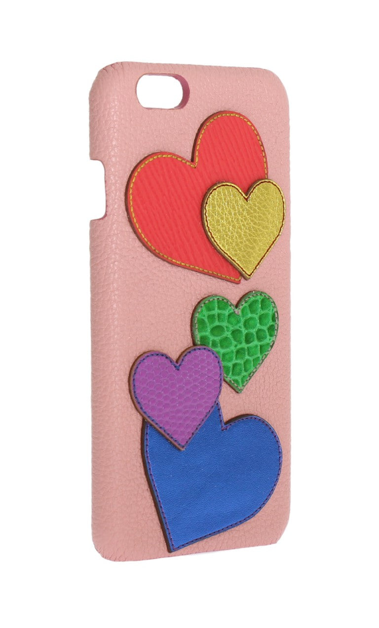 Dolce  Gabbana Pink Leather Heart Phone Cover7