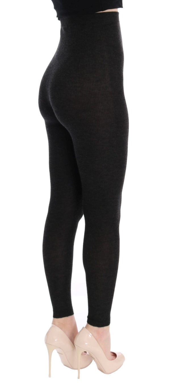 Dolce & Gabbana Elegant High-Waist Cashmere Tights Women's Pants