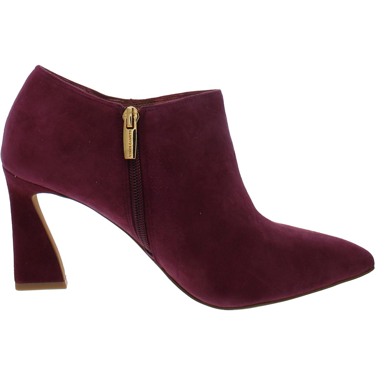 Temindal Womens Suede Pointed Toe Booties