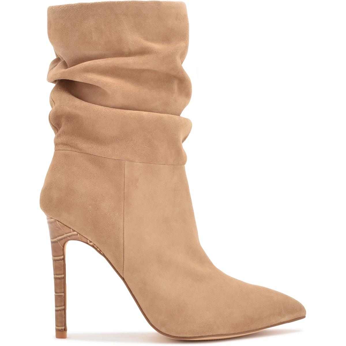 JENN Womens Pointed Toe Mid-Calf Boots