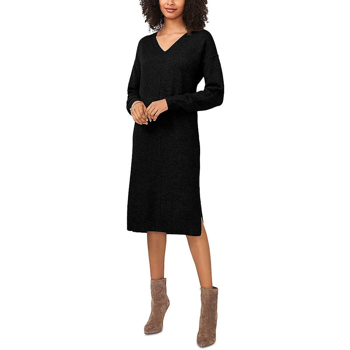 Womens Knit Long Sleeves Sweaterdress