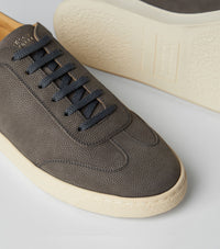 Brunello Cucinelli Pebbled Leather Sneakers in Grey4