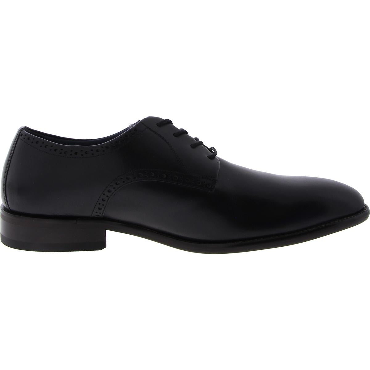 Stockton Mens Leather Brogue Derby Shoes