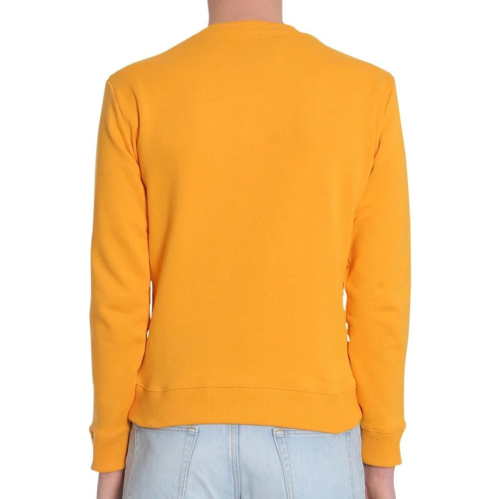 Saint Laurent Men's Cotton SL Patch Crewneck Sweatshirt in Yellow3