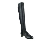 Stuart Weitzman Women's Mid Black Nappa Leather With Elastic Back Heel Knee Boot1