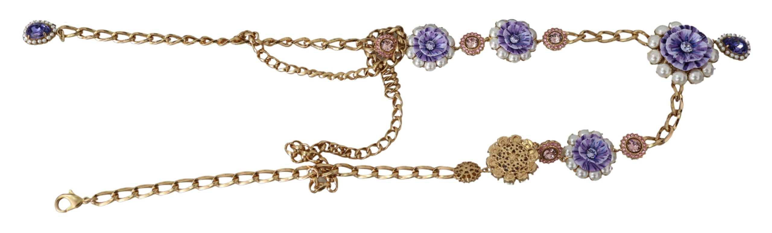 Dolce & Gabbana  Purple Flower Necklace