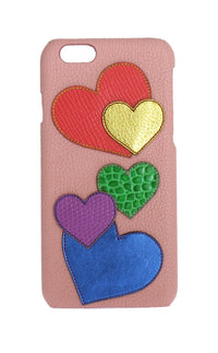 Dolce  Gabbana Pink Leather Heart Phone Cover1