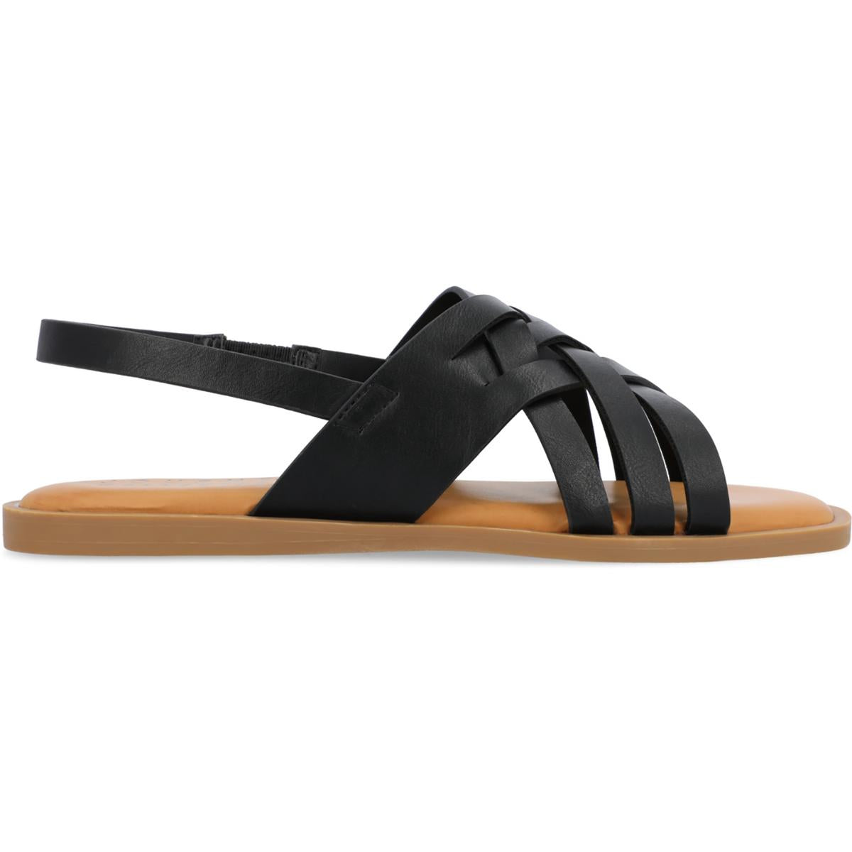 Womens Faux Leather Slingback Sandals