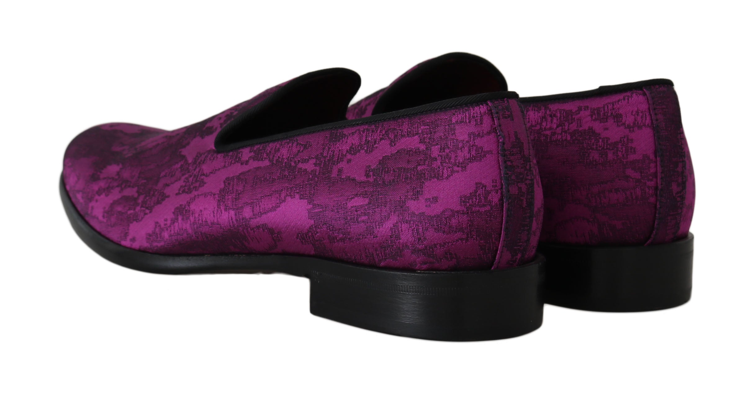 Dolce & Gabbana Elegant Silk-Wool Blend Loafers in Men's Purple