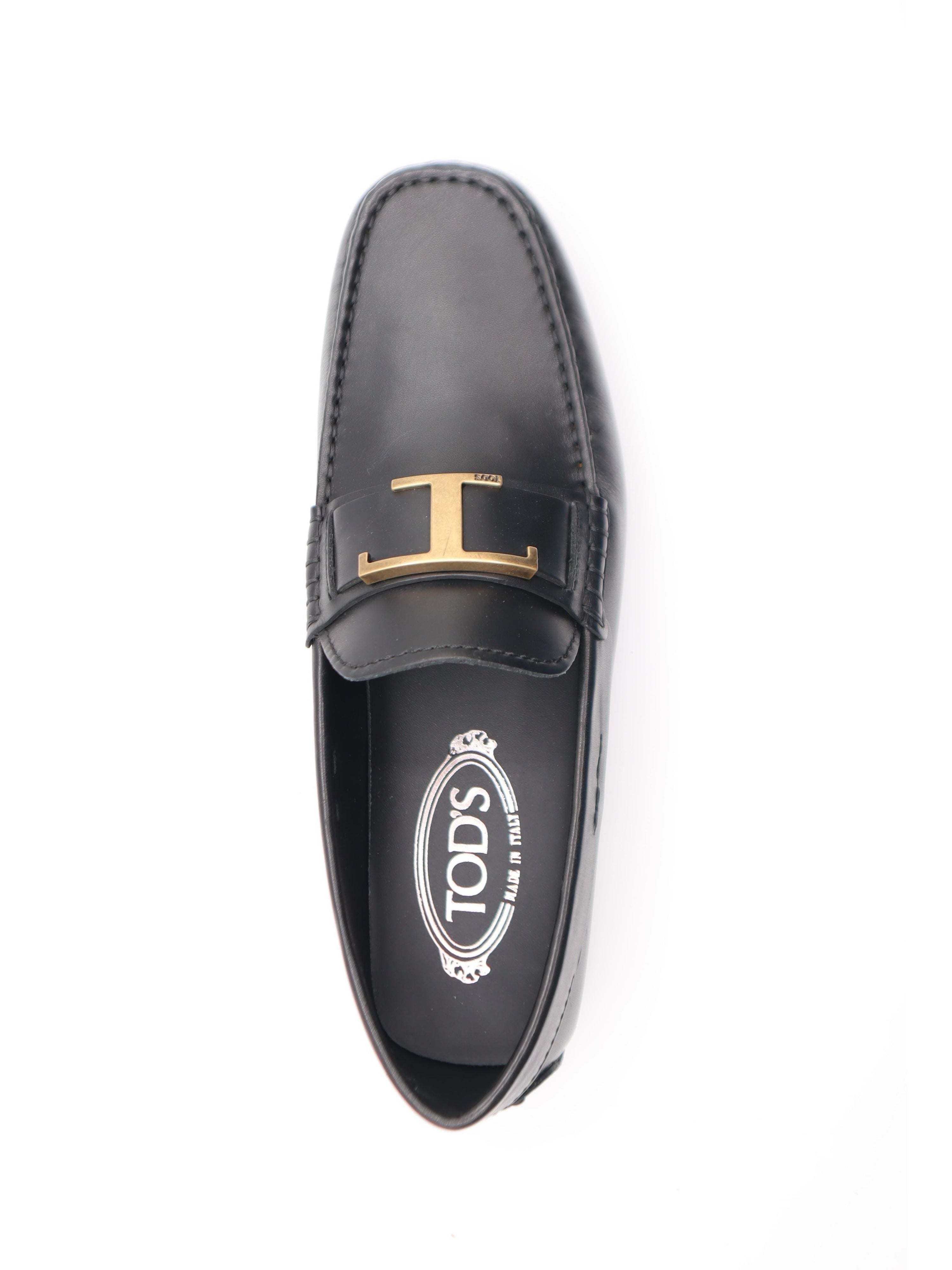 Tods Mens Black Gommino Driver Shoe with T Strap5