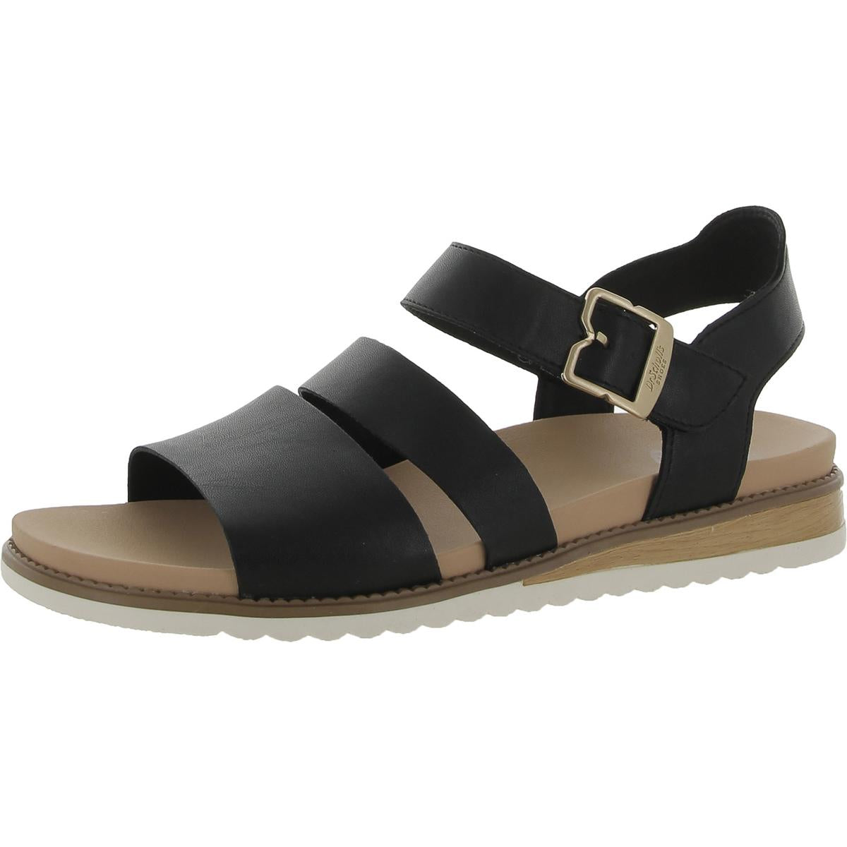 Island Glow Womens Faux Leather Square Toe Slingback Sandals