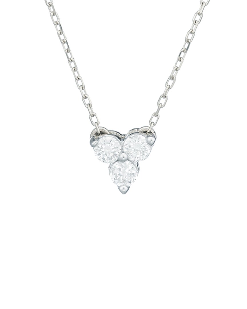 Adina Reyter Silver 0.09 Ct. Tw. Diamond Cluster Necklace