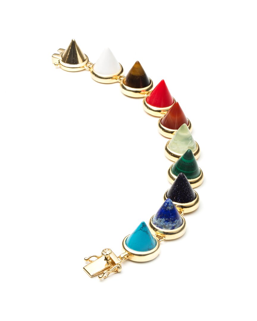 Eddie Borgo 12K Gemstone Cone Link Bracelet