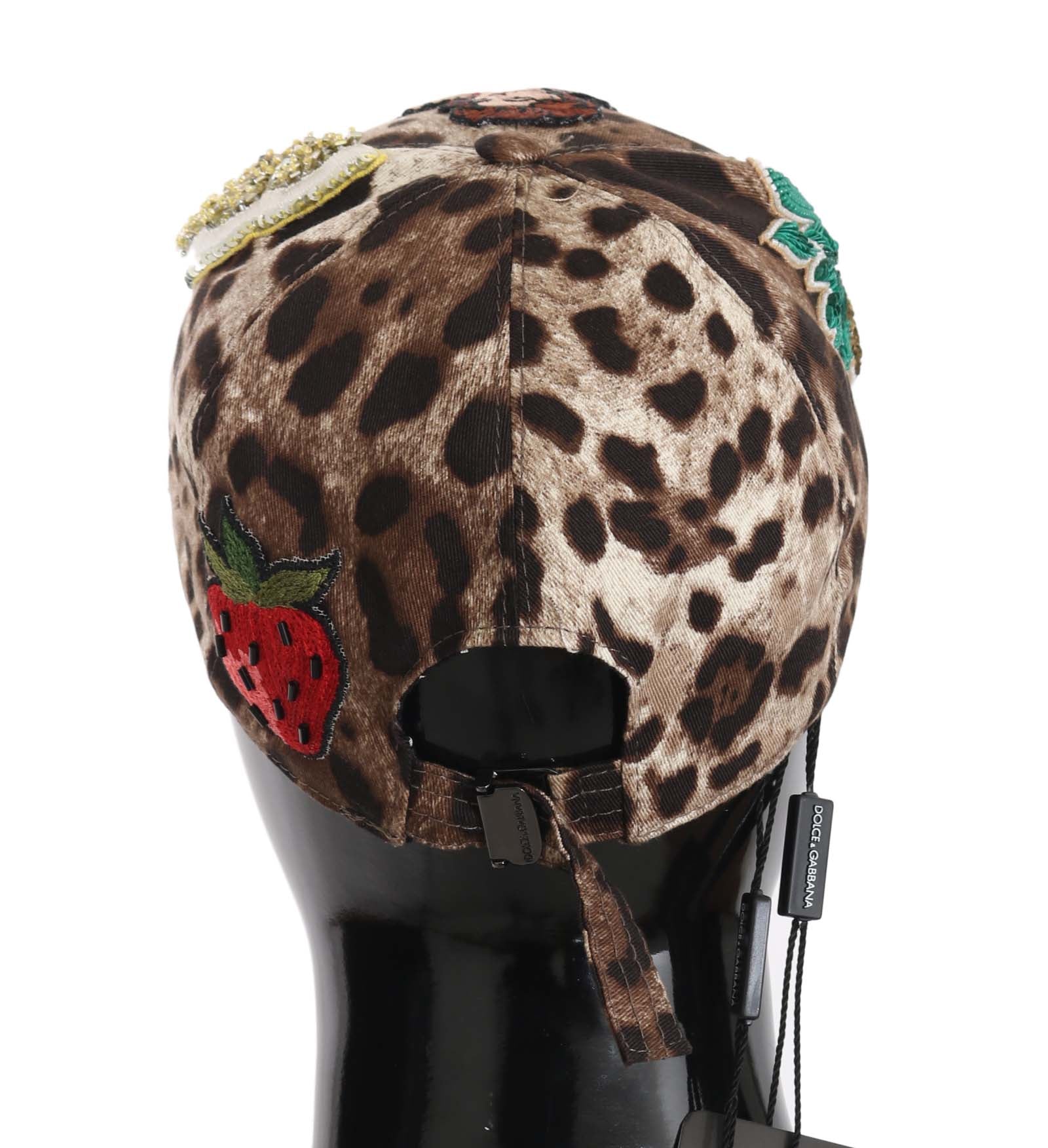 Dolce & Gabbana Elegant Sequined Leopard Baseball Women's Cap